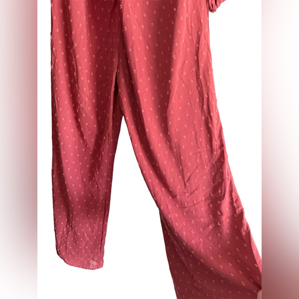 Lumiere Burgundy Wide Leg Jumpsuit - Picture 3 of 11